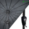 Parasol inclinable 270cm Shanghai avec housse de protection gris - voonot.com