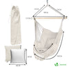 Chaise suspendue hamac avec 2 oreillers Beige - voonot.com
