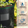 Lot 5 sacs de plantation non tisse 65L avec poignee Noir - voonot.com