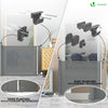 Barriere de securite retractable enfant 180cm gris - voonot.com