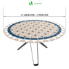 Nappe de table ronde en PVC Tissu non-tissé style ceramique - voonot.com