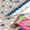 Nappe de table rectangulaire en PVC Tissu non-tissé style ceramique - voonot.com