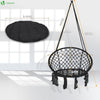 Fauteuil suspendu avec coussin rond noir - voonot.com