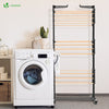 Sechoir a linge etendoir pliable 3 niveaux style bois noir - voonot.com
