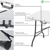 Ensemble de Table et bancs camping pliables 180cm HDPE blanc - voonot.com
