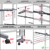 Sechoir a linge inox etendoir robuste ailes pliables 4 niveaux - voonot.com