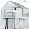 Serre de jardin avec etageres et bache PE renforcee 135g/m2 143x73x195cm - voonot.com