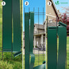 Kit de lamelles occultantes PVC brise vue 150m x 4.7cm avec 300 clips Vert - voonot.com
