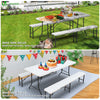 Table de camping pique nique pliable 180cm HDPE blanc - voonot.com