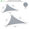Voile d’ombrage Triangle Imperméable Polyester avec Corde 5x5x5m Gris - voonot.com