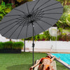Parasol inclinable 270cm Shanghai avec housse de protection gris - voonot.com