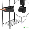 Potager sureleve avec bache PVC 80.5x130x43cm noir - voonot.com