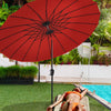 Parasol inclinable 270cm Shanghai avec housse de protection rouge - voonot.com