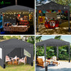 Tonnelle de Jardin 3x3m Pliable avec portes et fenêtres Gris - voonot.com