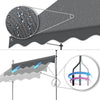 Auvent retractable manuel sans percage 300cm Gris - voonot.com
