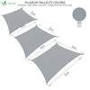 Voile d’ombrage Rectangulaire Imperméable Polyester avec Corde 3x5m Gris - voonot.com