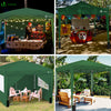 Tonnelle de Jardin 3x3m Pliable avec portes et fenêtres Vert - voonot.com