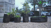 Lot de 3 sacs de plantation non tisse avec fenetre velcro et poignee 43L Noir
