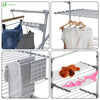 Sechoir a linge etendoir ailes pliables 4 niveaux avec maille - voonot.com