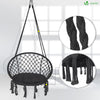 Fauteuil suspendu avec coussin rond noir - voonot.com
