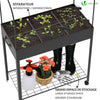 Potager sureleve avec bache PVC 80.5x130x43cm noir - voonot.com