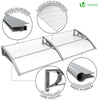 Auvent de porte marquise 200x80 cm transparent en Polycarbonate anti UV - voonot.com