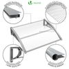 Auvent de porte marquise 100x80 cm transparent en Polycarbonate anti UV - voonot.com