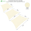 Voile d’ombrage Rectangulaire Imperméable Polyester avec Corde 3x4m Beige - voonot.com