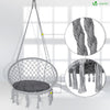 Fauteuil suspendu avec coussin rond gris - voonot.com