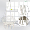 Fauteuil suspendu avec coussin rond beige - voonot.com