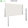 Paravent retractable avec housse de protection 160x300cm Beige - voonot.com