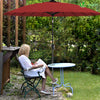 Parasol inclinable 270cm Shanghai avec housse de protection rouge - voonot.com