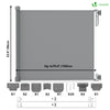 Barriere de securite retractable enfant 180cm gris - voonot.com