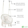 Fauteuil suspendu avec coussin beige - voonot.com
