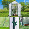 Serre de jardin avec etageres et bache PE renforcee 135g/m2 143x73x195cm - voonot.com
