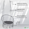 Fauteuil suspendu avec coussin rond gris - voonot.com