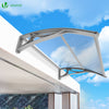 Auvent de porte marquise 120x80 cm transparent en Polycarbonate anti UV - voonot.com