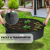 Lot de 3 sacs de plantation non tisse 200L avec poignee Noir - voonot.com