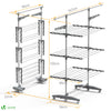 Sechoir a linge etendoir pliable ailes pliables 3 niveaux - voonot.com