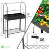 Potager sureleve avec bache PVC 80.5x130x43cm noir - voonot.com