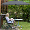 Parasol inclinable 270cm Shanghai avec housse de protection gris - voonot.com
