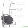 Fauteuil suspendu avec coussin gris - voonot.com