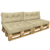 Lot de 4 Coussins pour palettes en bois beige - voonot.com
